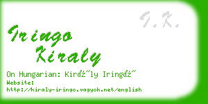 iringo kiraly business card